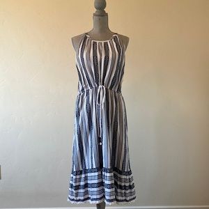 Style&Co Striped Jacquard Cotten Midi Dress
